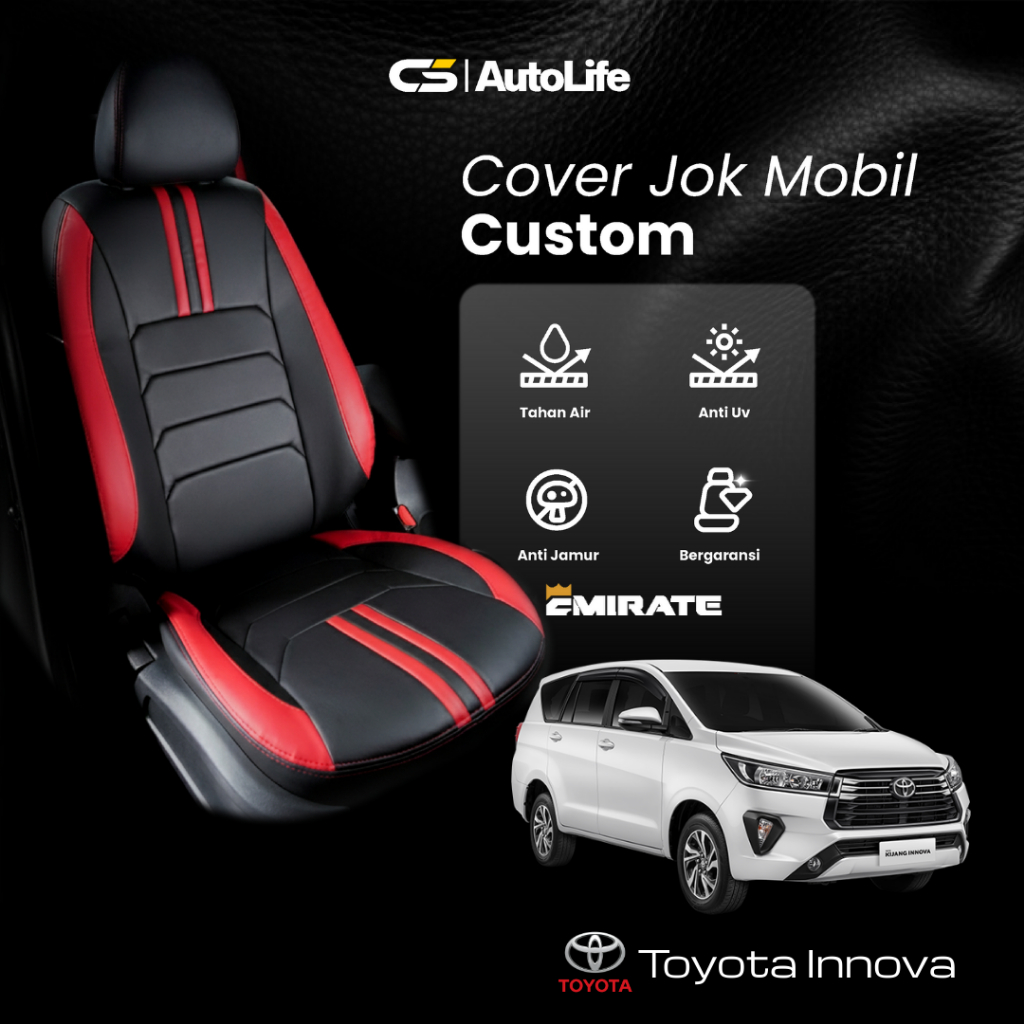 Sarung Jok Mobil / Cover Jok Mobil Toyota Innova / Innova 2012 Captain Seat/ Innova Reborn / Innova 