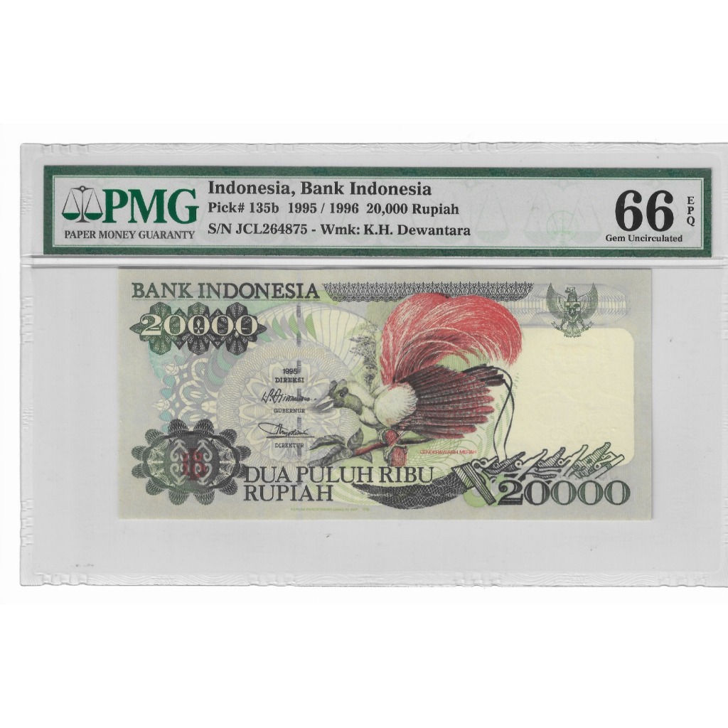 Uang PMG 20000 Rupiah Burung Cendrawasih Cengkeh