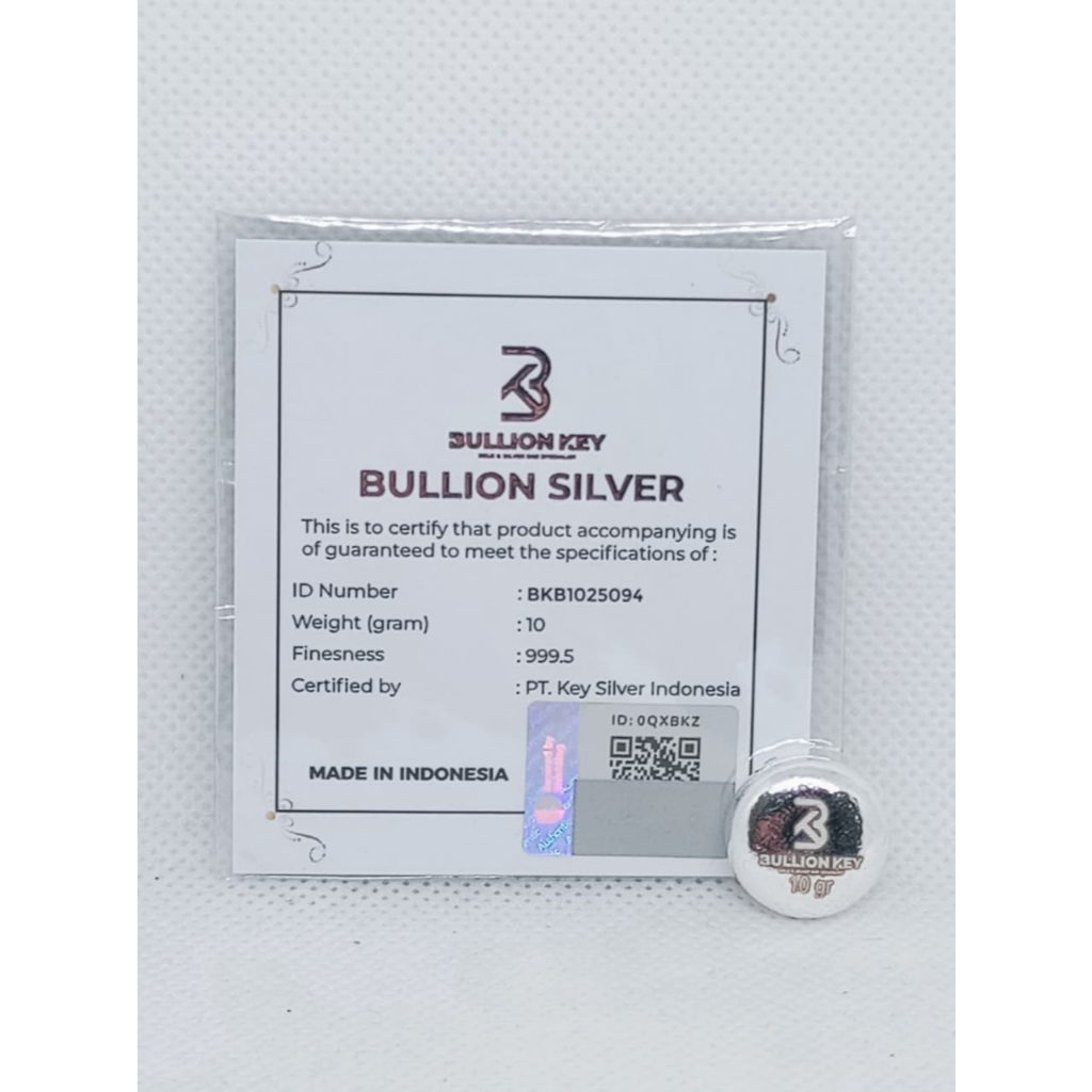 FINE SILVER / PERAK 999.5