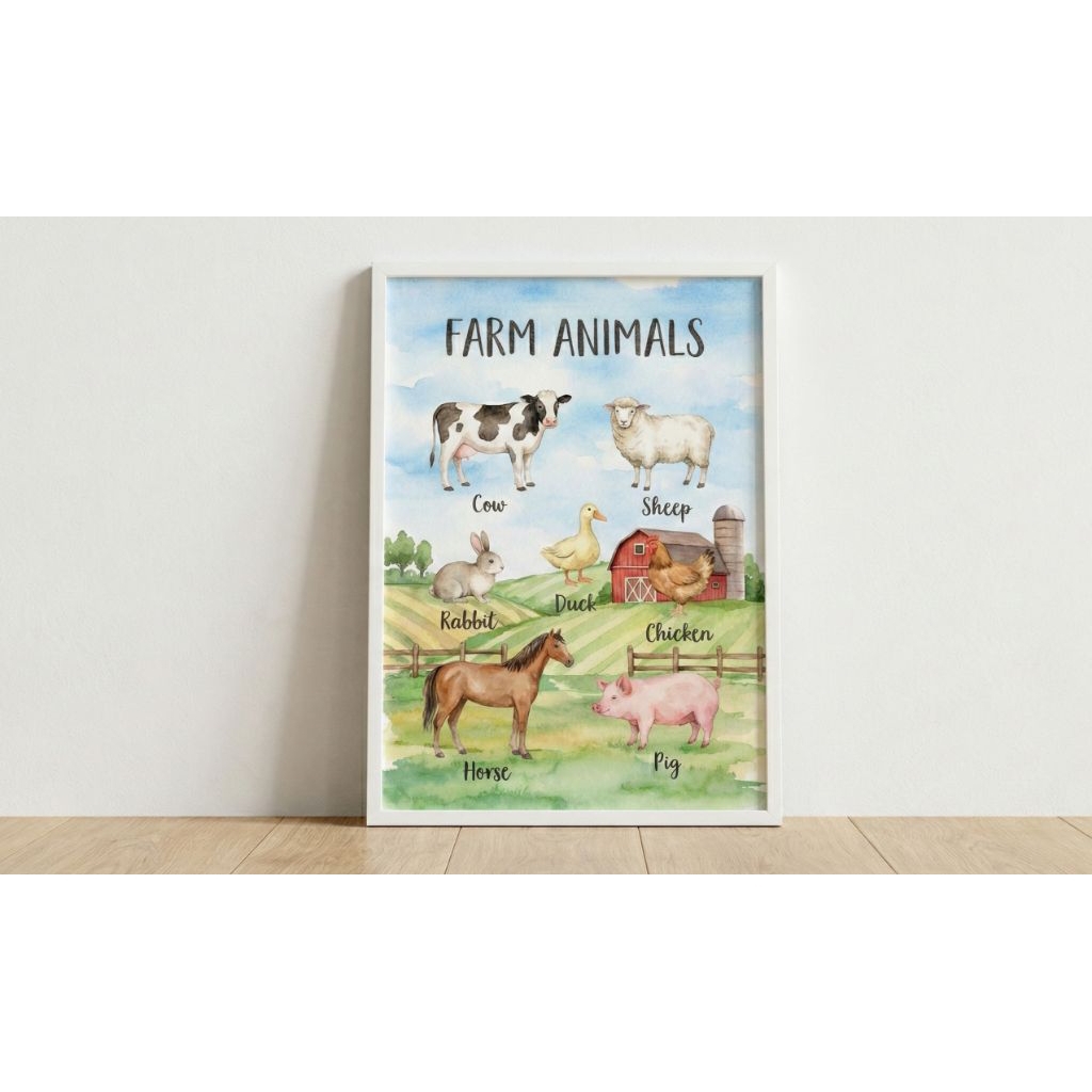Poster Edukasi Anak Tentang Hewan Ternak