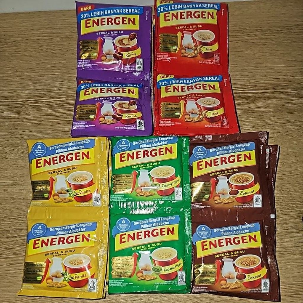 Energen Sereal Kurma Renceng 10 Sachet - Minuman Untuk Energi Sehari-hari (PX4/7F)