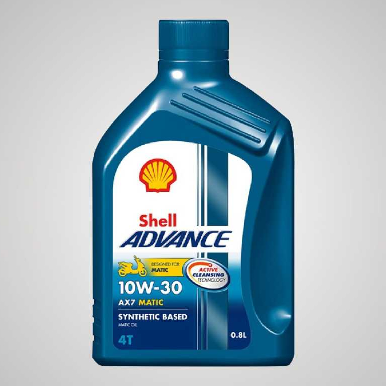 Oli Shell Advance Ax7 Matic Biru 10W-30 800ml Oli Mesin Motor Matic Shell Ax 7 0,8