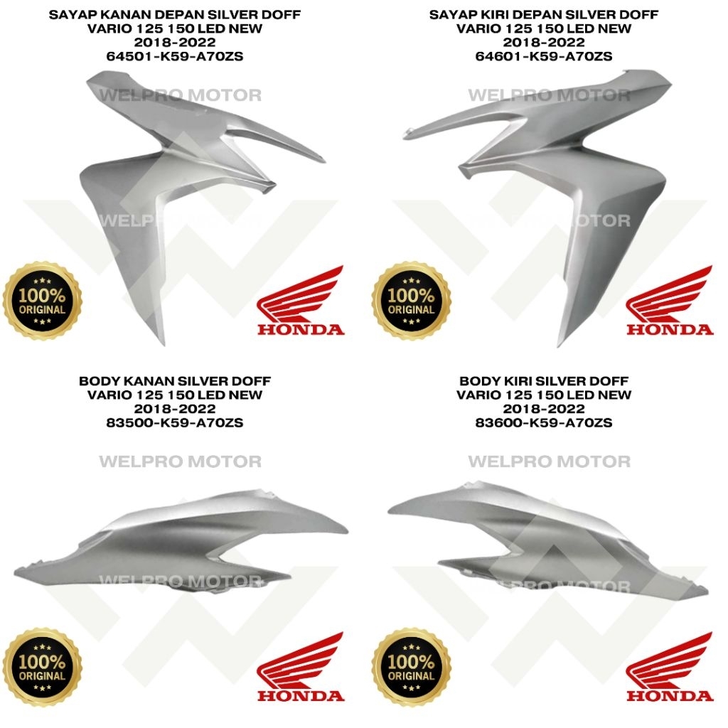 Set Body Halus Vario 125 150 Led New Gen 1 2018-2021 Ori Honda AHM