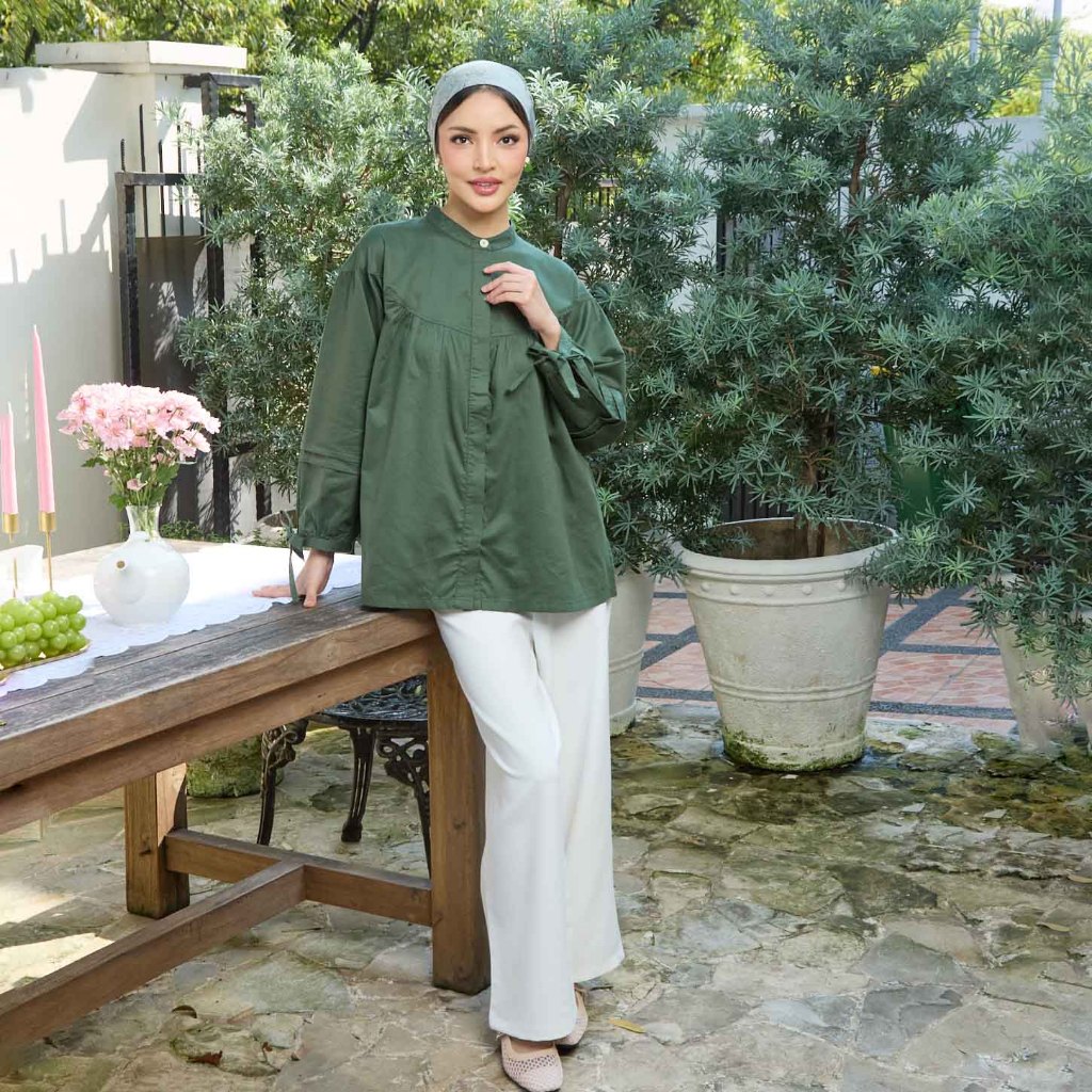 MFMW Izel Atasan Blouse Hijau Botol