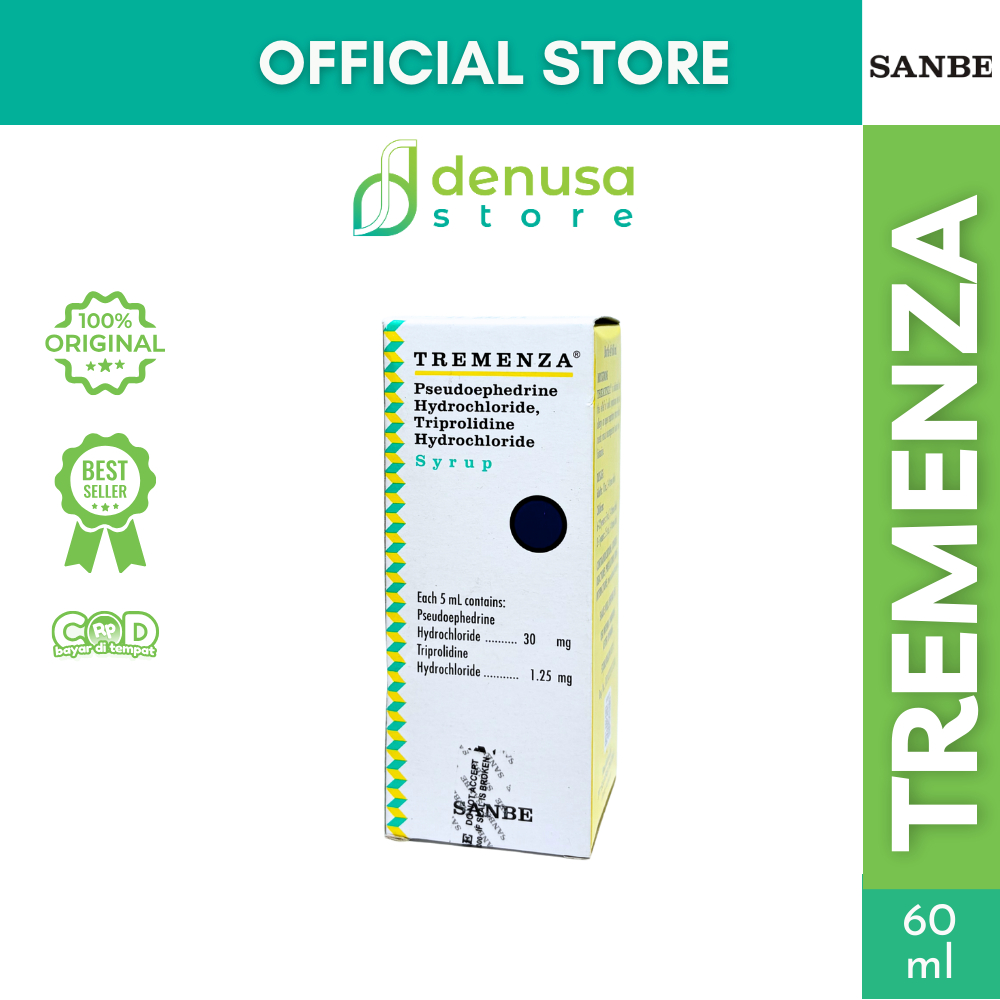 TREMENZA Sirup 60 ml | Obat Untuk Meredakan Gejala Pilek Anak Flu