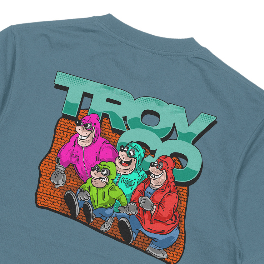 Troy Company Tshirt Mineral Blue Dober Ranger - Kaos Lengan Pendek Kaos Biru Mineral MTD 2839