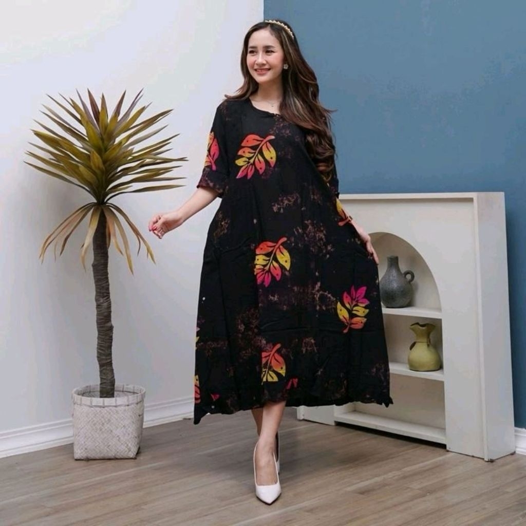 Daster Klok Standar Batik Pekalongan Kombinasi Pendek Atasan Baju Cantik Celana Lembut Motif Nyaman 