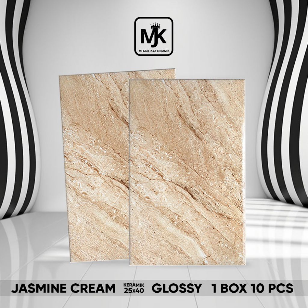 Keramik Dinding Jasmine Cream 25 x 40