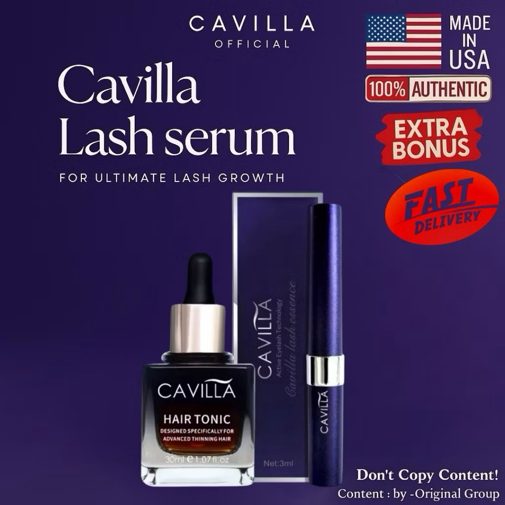 3 PCS CAVILLA MIX & MATCH - CAVILLA HAIR TONIC & CAVILLA LASH ESSENCE - CAVILLA ORIGINAL