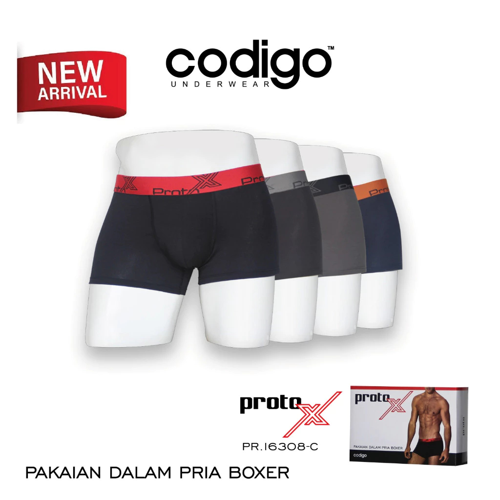 (3pcs) CD Dewasa Pria Celana Dalam Boxer Cowok CODIGO PROTO X