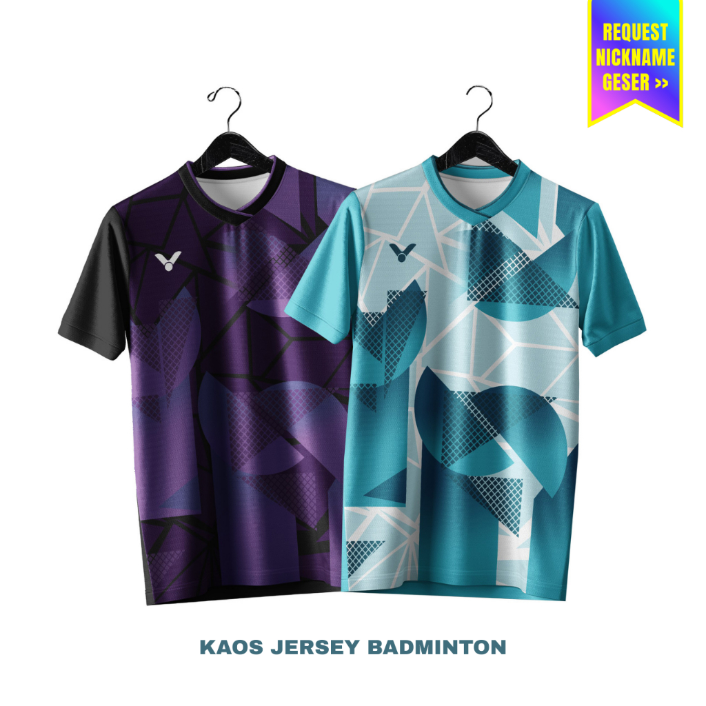 Jersey Badminton Victor Indonesia Free Request Nama Punggung Drifit Premium ABsport