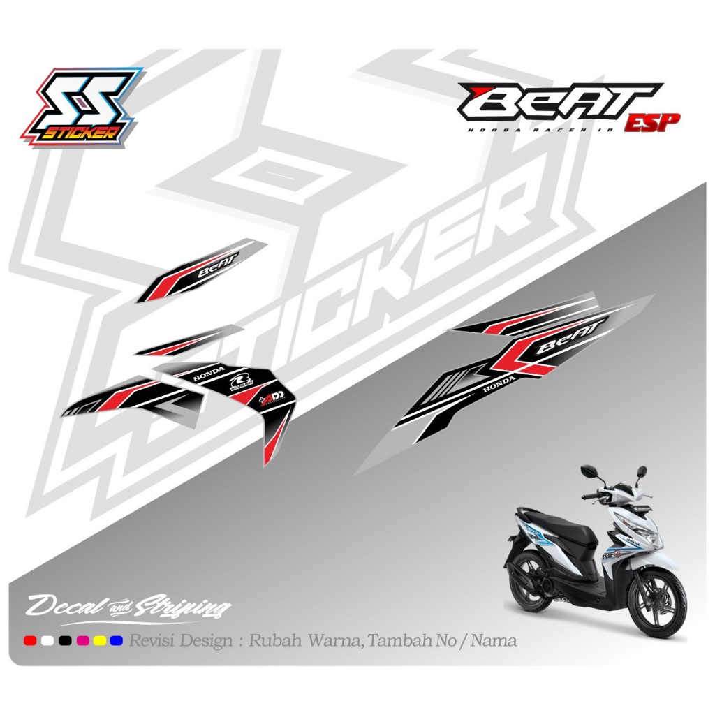 Striping Stiker Motor Beat Esp Custom Design 32