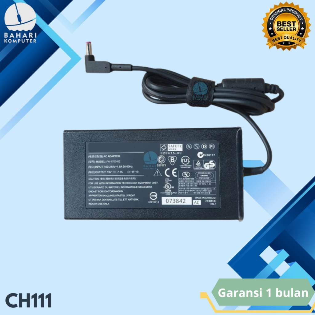 Adaptor Charger Acer Nitro 7 AN715-51 AN715-72 AN717-71 AN717-72 135W