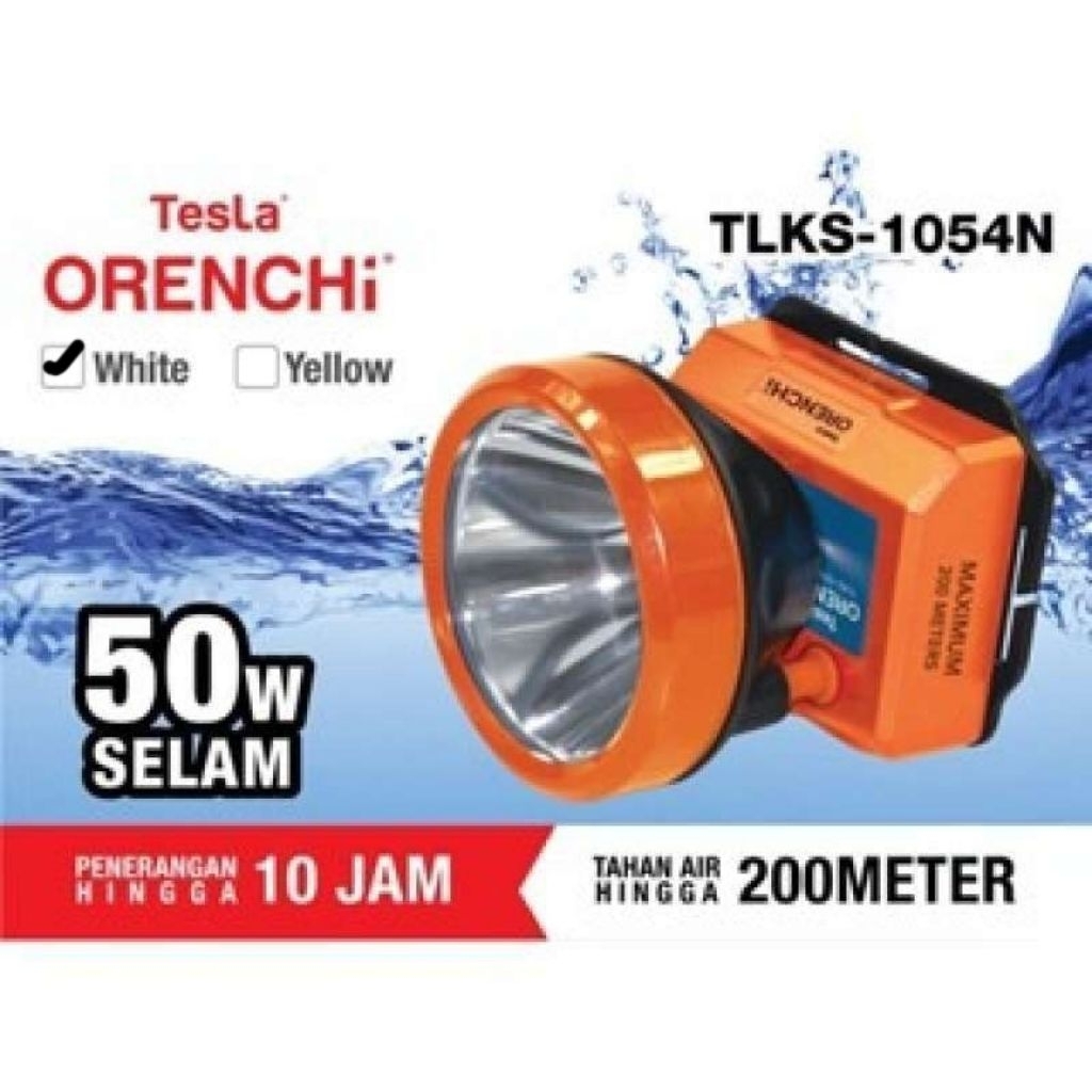 Senter Kepala Selam 50 Watt 200 Meter Tesla Orenchi TLKS-1054N / Senter Diving di kota Pontianak