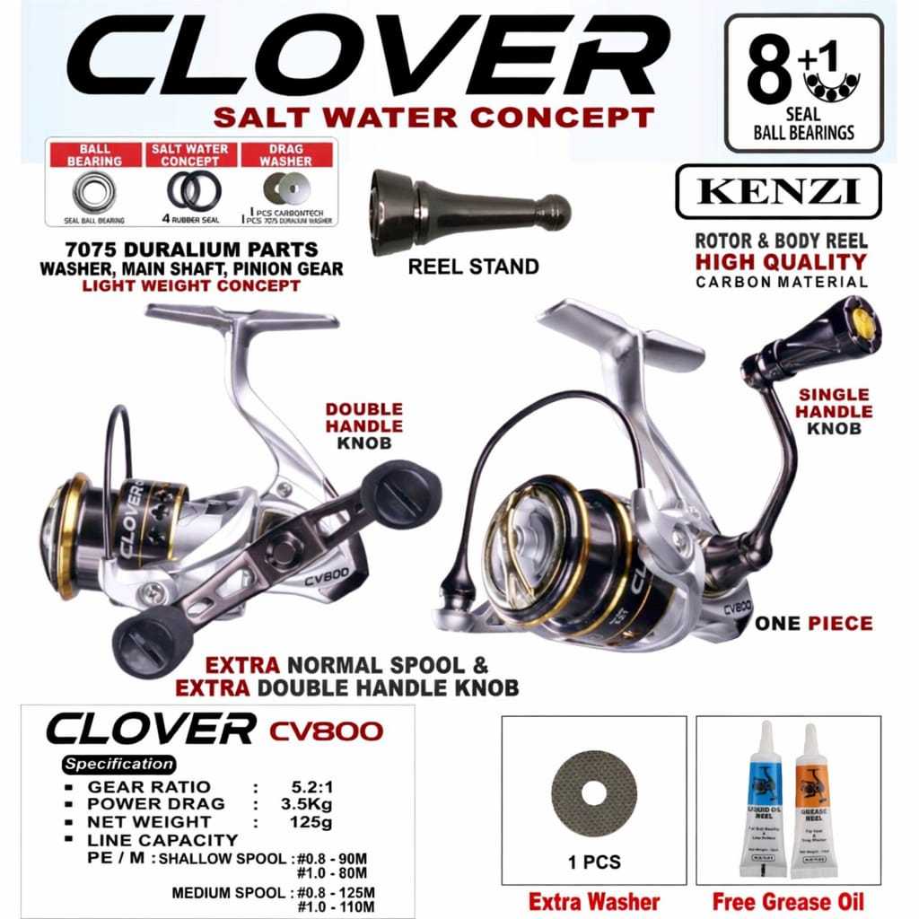 Reel spinning Kenzi clover 800 | kenzi bossman 800 power handle sw double spool handle casting ultra