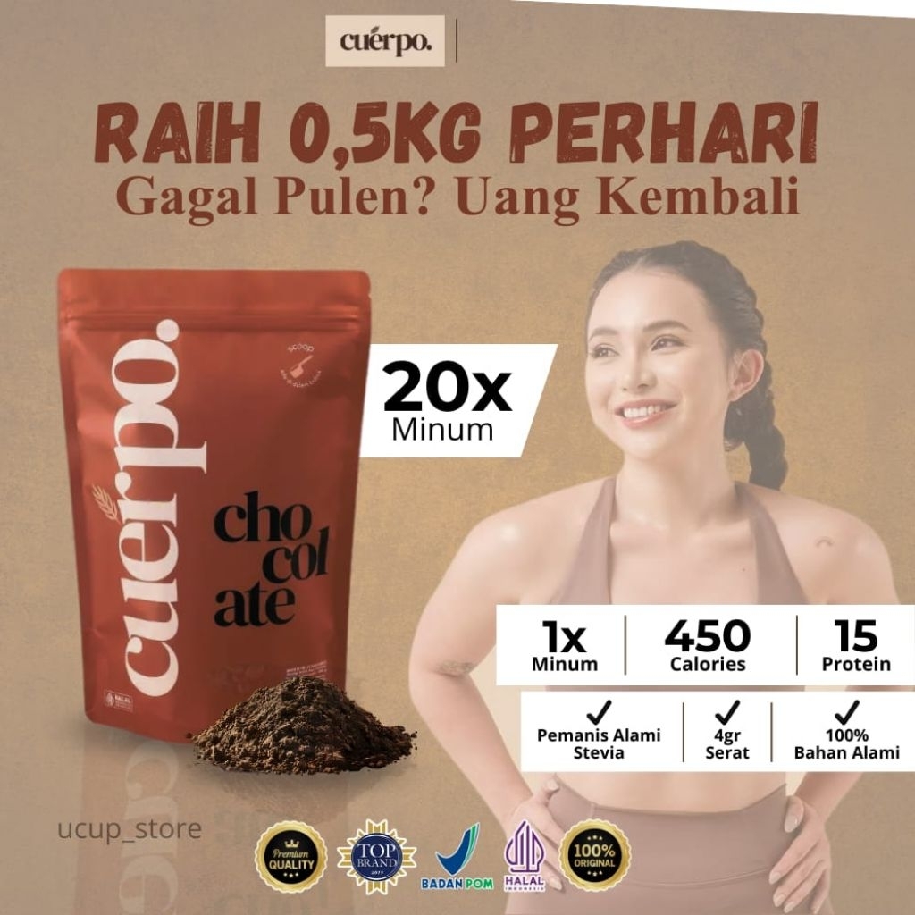 Cuerpo Susu Tinggi Protein Rasa Cokelat Penggemuk Badan Dan Penambah Nafsu Makan Halal Bpom