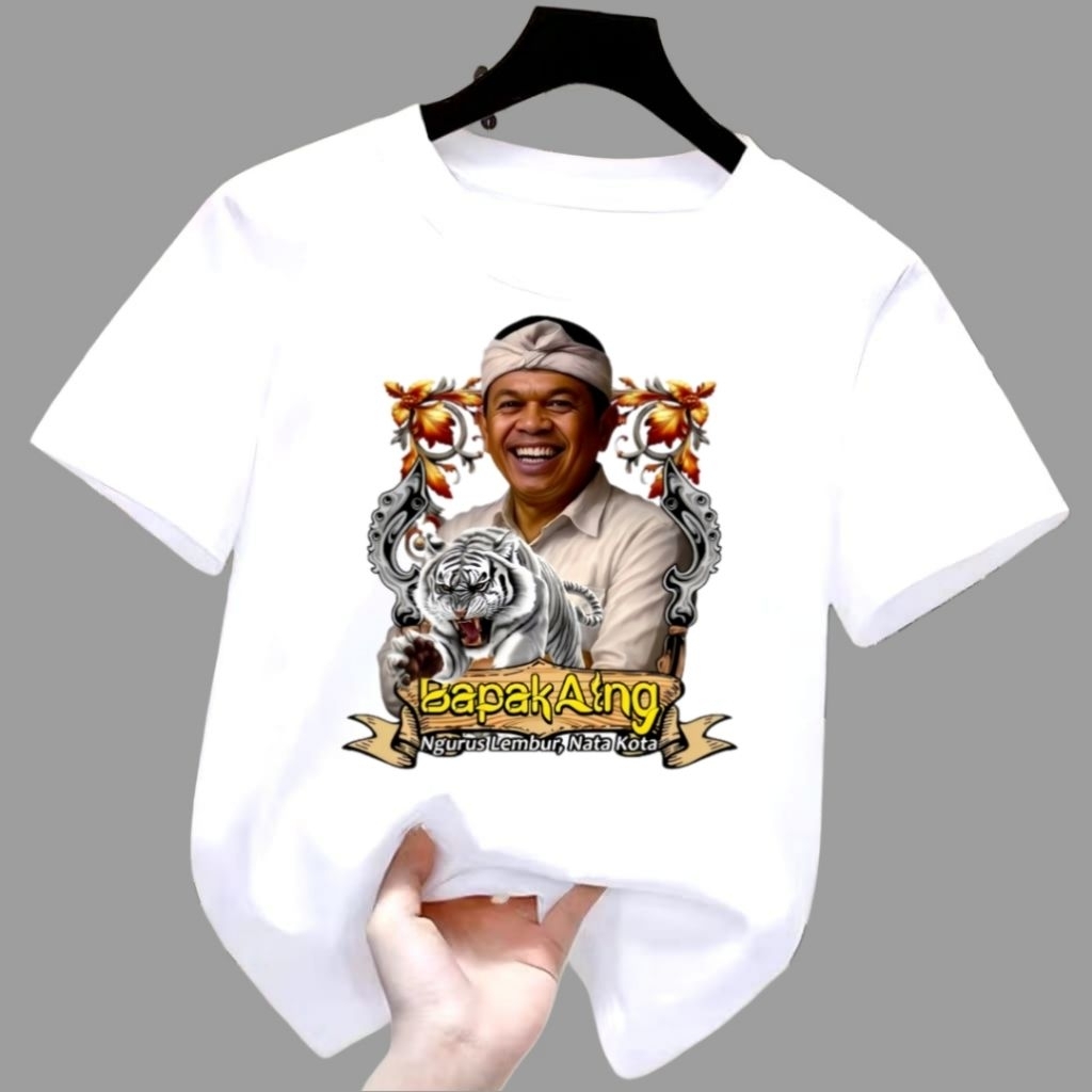 FAMILY89_STORE/Baju kaos Atasan Gambar BAPAK AING KDM Anak Cewek Cowok Usia 1-13Tahun/Remaja Dan Dew
