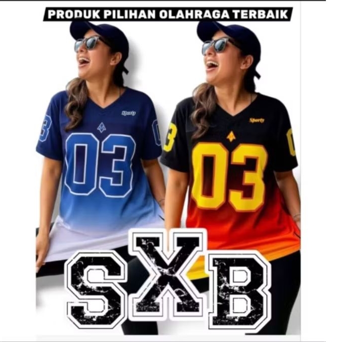 BAJU OLAHRAGA SXB SPORT INDONESIA ASHILA SPORTY TSHIRT LENGAN PENDEK