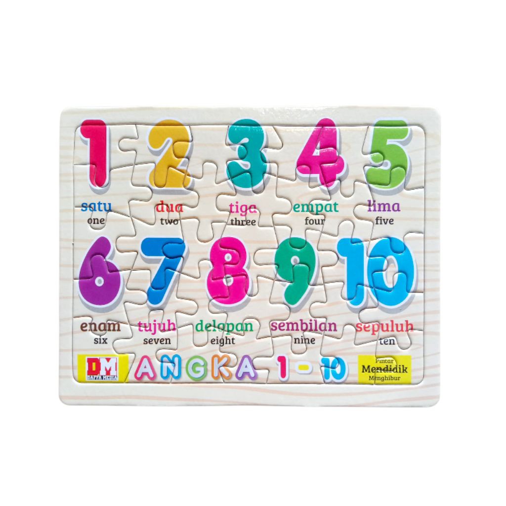 Puzzle Mainan Anak/Pintar Mendidik Dan Menghibur Angka 1-10