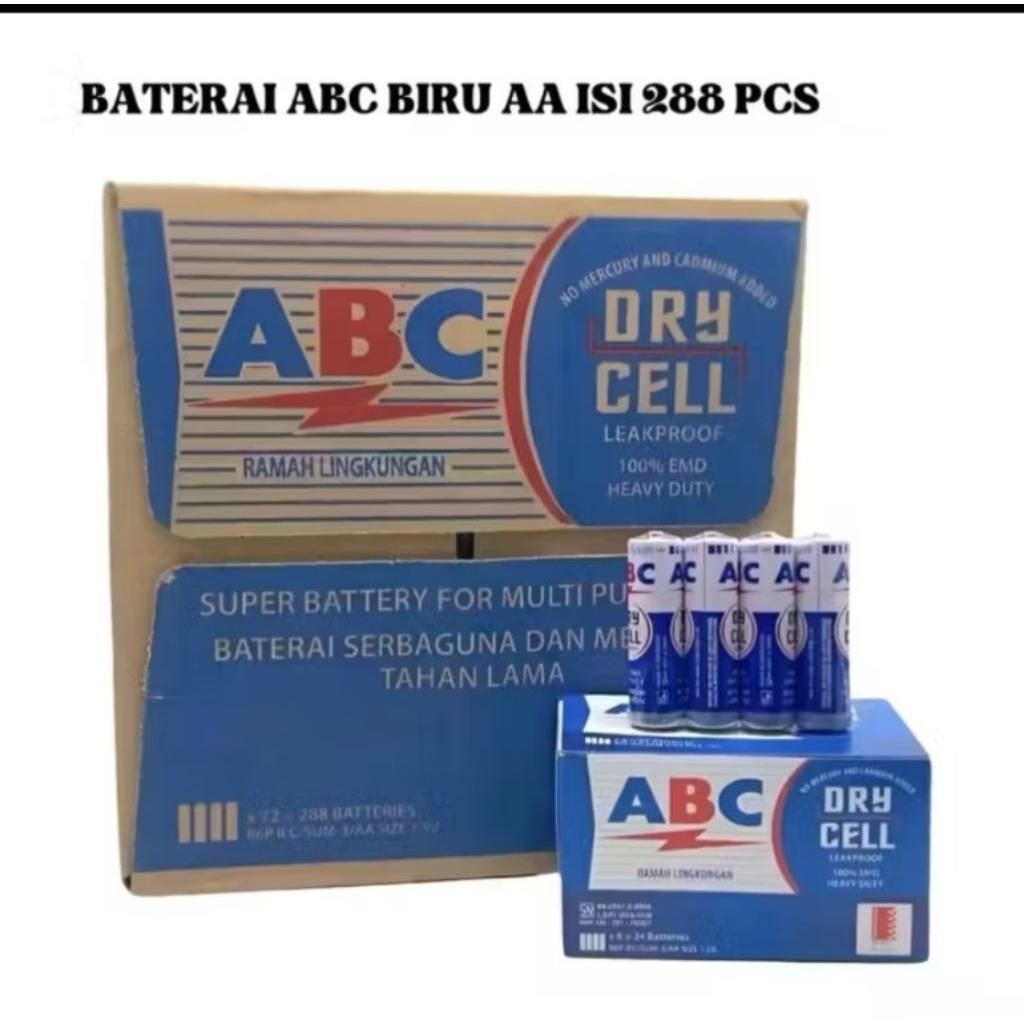 batrai Abc ukuran Jam AA kartonan isi 12 pak