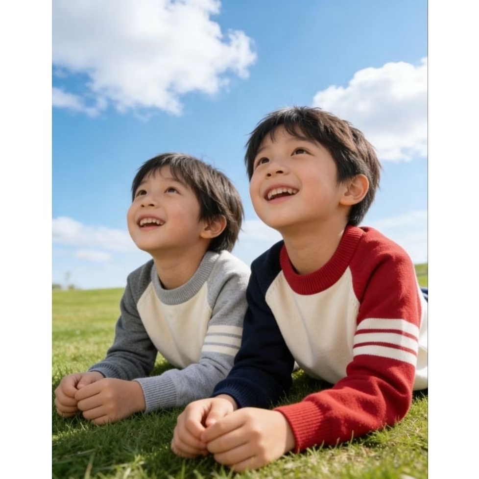 CSW544 Outwear Sweater Rajut Long Sleeve / Atasan Lengan Panjang Anak Laki-laki & Perempuan / Baju A