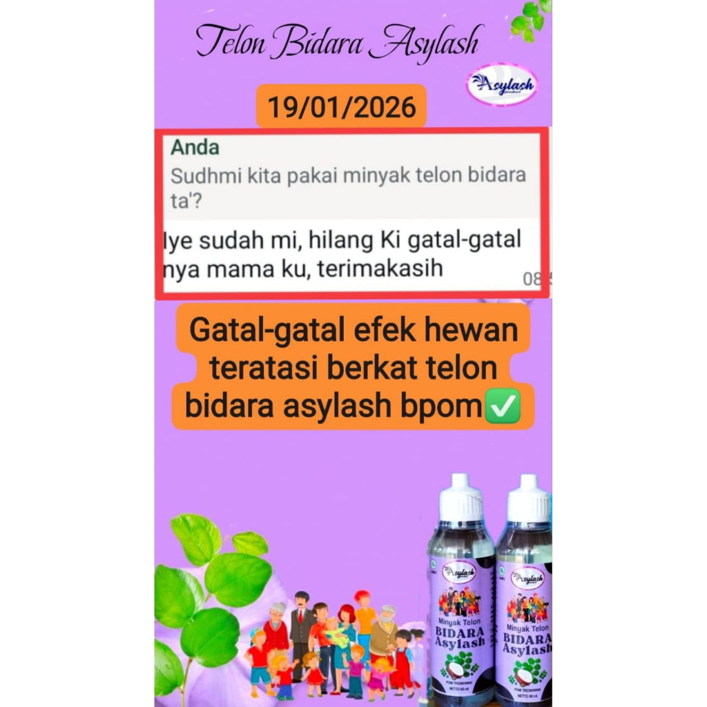 Minyak Telon Bidara Asylash Original Cocok Untuk Bayi - Lansia
