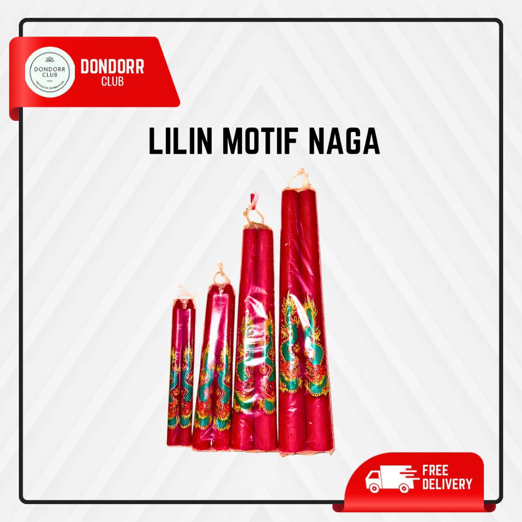 Lilin Imlek Merah Naga Candle Lilin Sembahyang Isi 2 Motif Naga