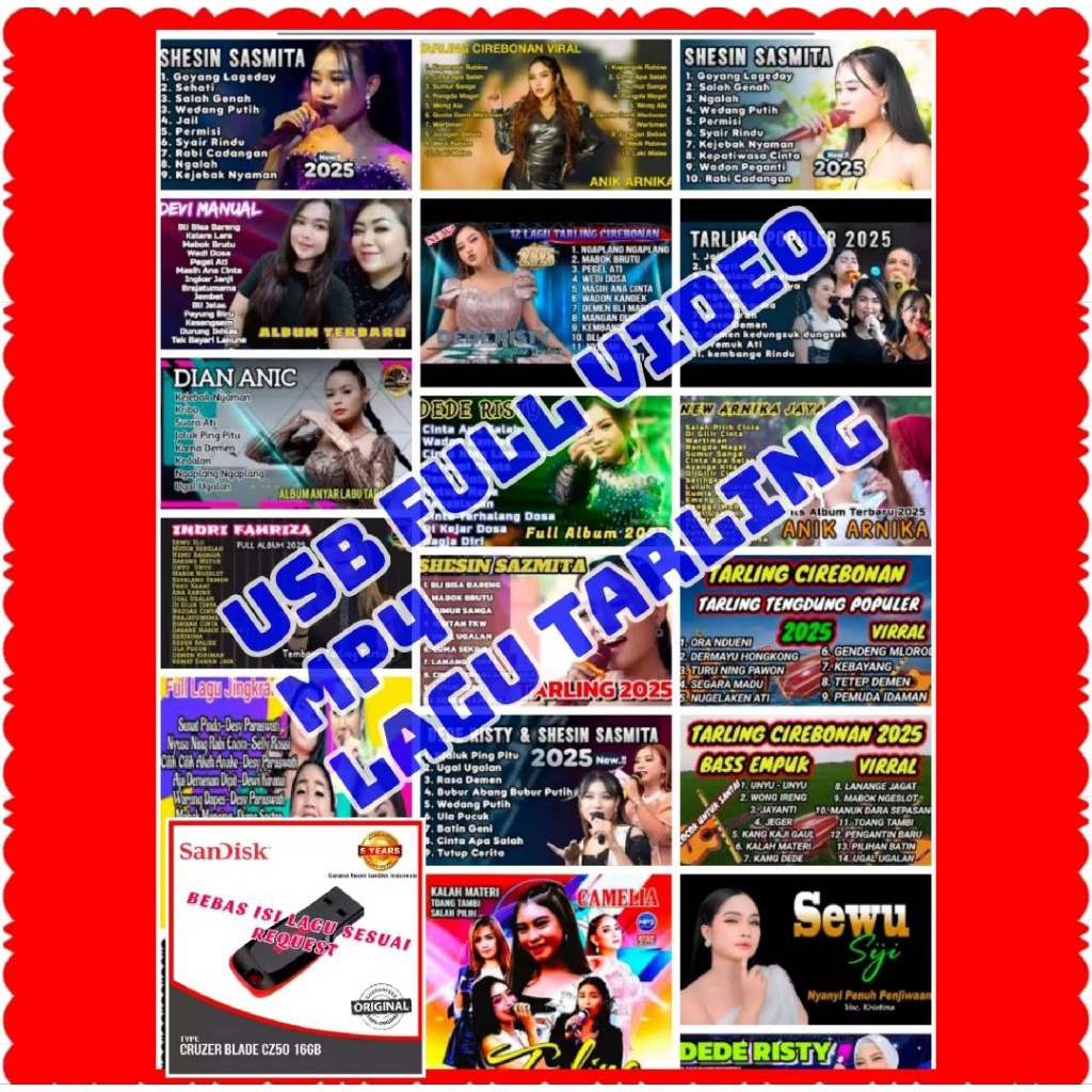 PLESDISK USB MUSIK MP4 TARLING-USB VIDEO MP4 TARLING-FLASDISK LAGU TARLING CIREBONAN MP4-TARLING