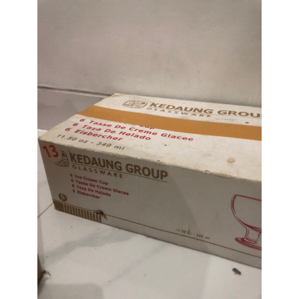 Kedaung group glassware (gelas ice cream 340ml )