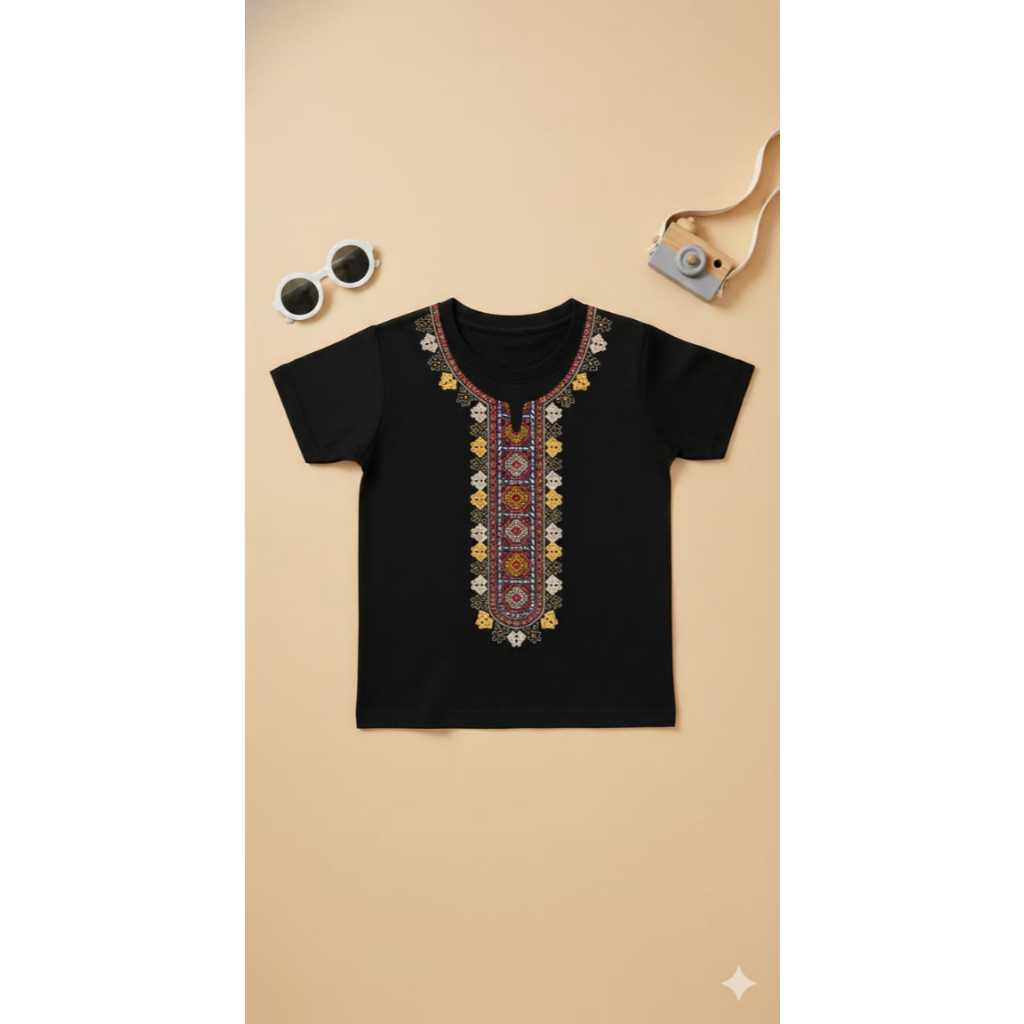 BAJU KOKO KAOS ANAK MOTIF BORDIR KOKO ANAK LAKI LAKI DAN PEREMPUAN USIA 2-11 TAHUN