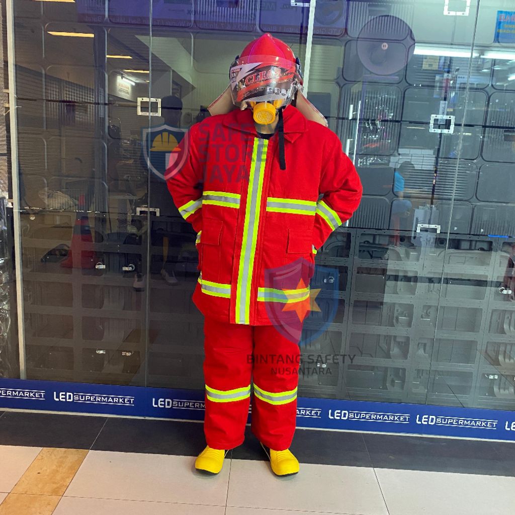 Baju Pemadam Kebakaran 1 Set Nomex IIIA Original Berkualitas - Baju Pemadam Kebakaran Nomex Warna Me