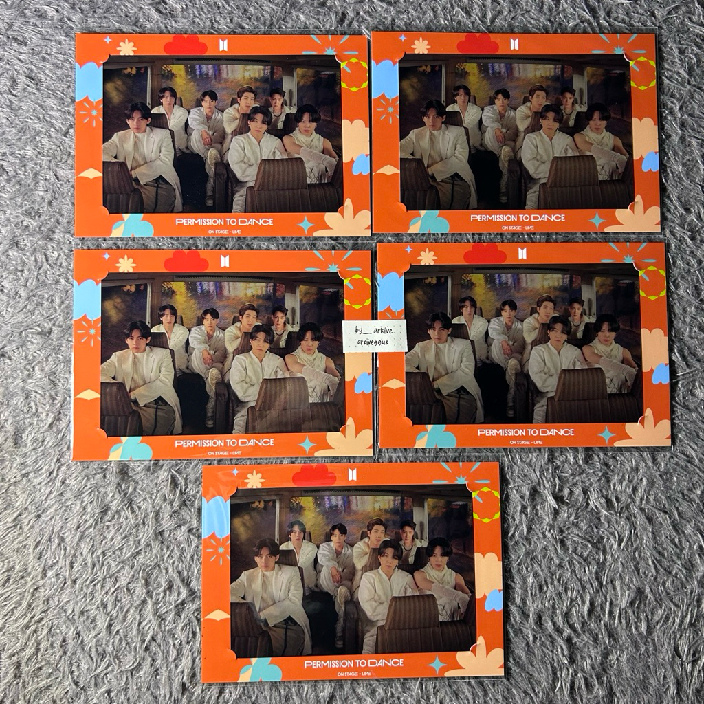 BTS Permission to Dance PTD Live On Stage Weverse Japan POB Visual Card W Mount Group Frame