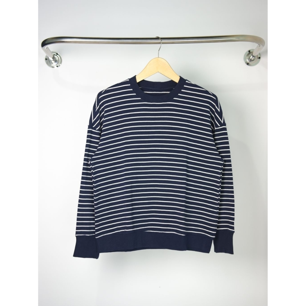 (P60xLD102) Crewneck Stripe Uniqlo Terry