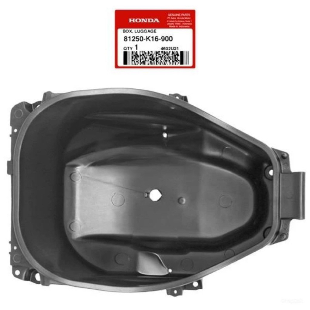 Box Bagasi Scoopy 2013 - 2017, Bagasi Bawah Jok Scoopy Fi, Tempat Simpan Barang dan Helm Scoopy (Ass