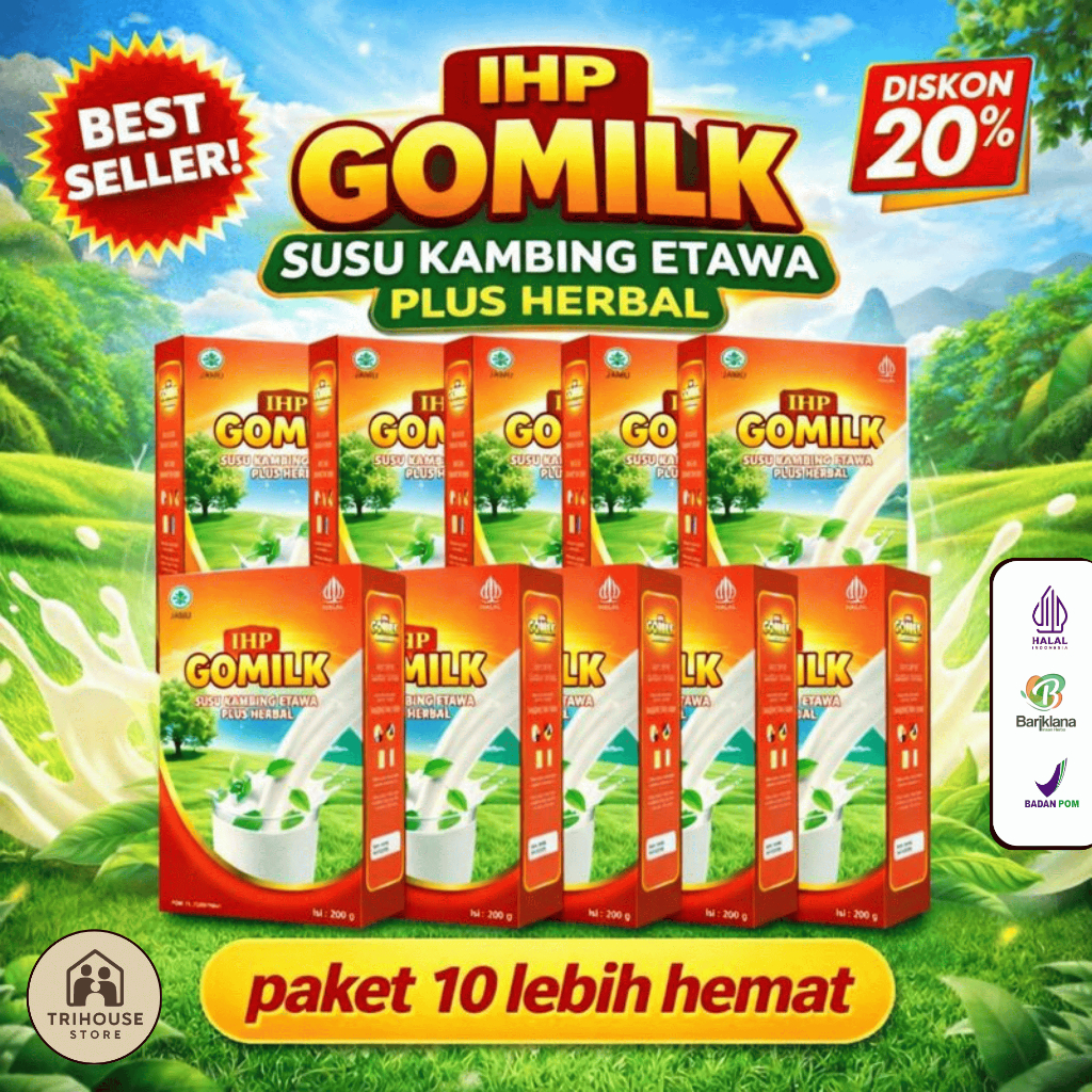 GOMILK DISKON 20%  BEST DEAL BUSUI — GoMilk Paket 10 Gomilk susu kambing etawa