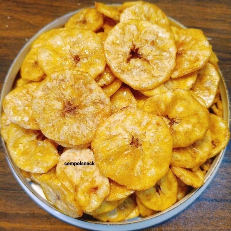[ 1kg ] Keripik Pisang Manis Kripik Pisang Bulet Empuk Snack Kiloan Murah