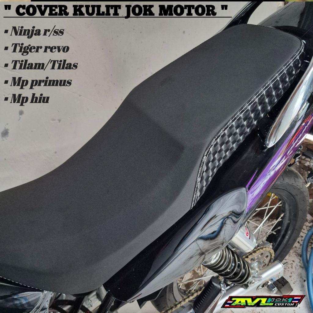 Kulit Jok Motor Ninja r/ss, Tilam/ Tilas, Tiger Revo, Mp Primus/Hiu DLL, BAHAN PREMIUM ORIGINAL HALU