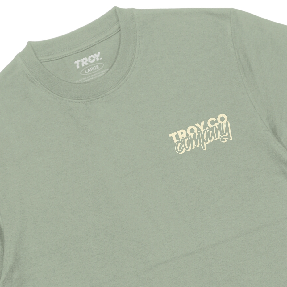 Troy Company Tshirt Sage Green Rules - Kaos Lengan Pendek Kaos Hijau Sage MTD 2972