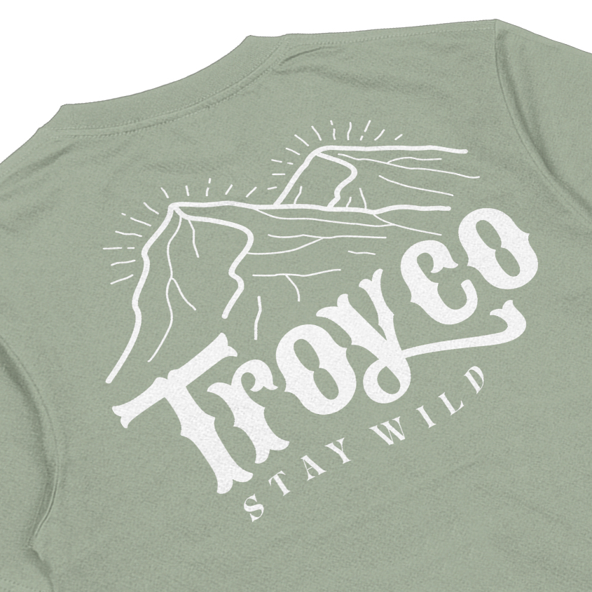 Troy Company Tshirt Sage Green Mountaineering - Kaos Lengan Pendek Kaos Hijau Sage MTD 2719