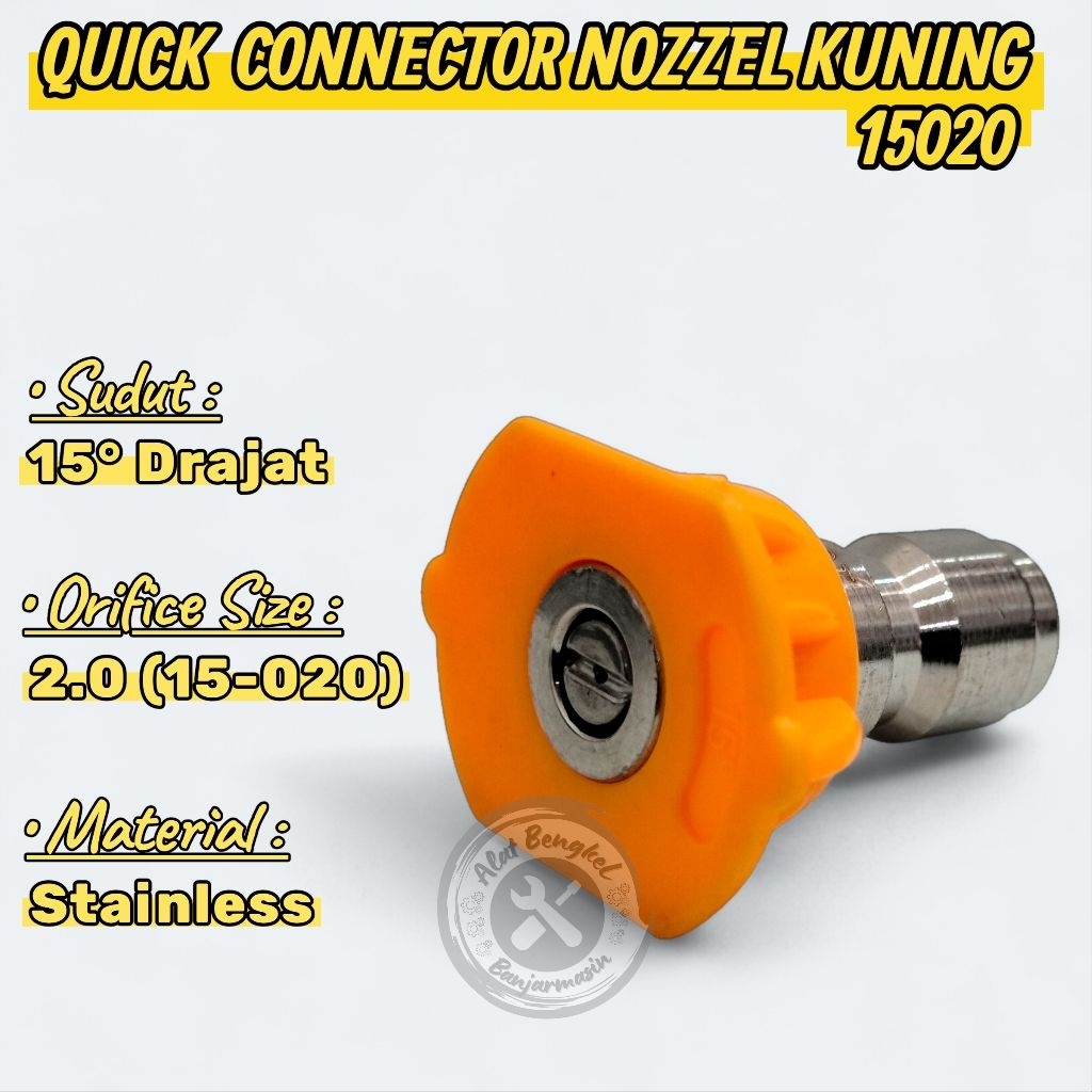 NOZZLE TIP QUICK RELEASE KUNING 15-020 ||NOZZLE UNTUK JET CLEANER ( 2.0 KUNING )