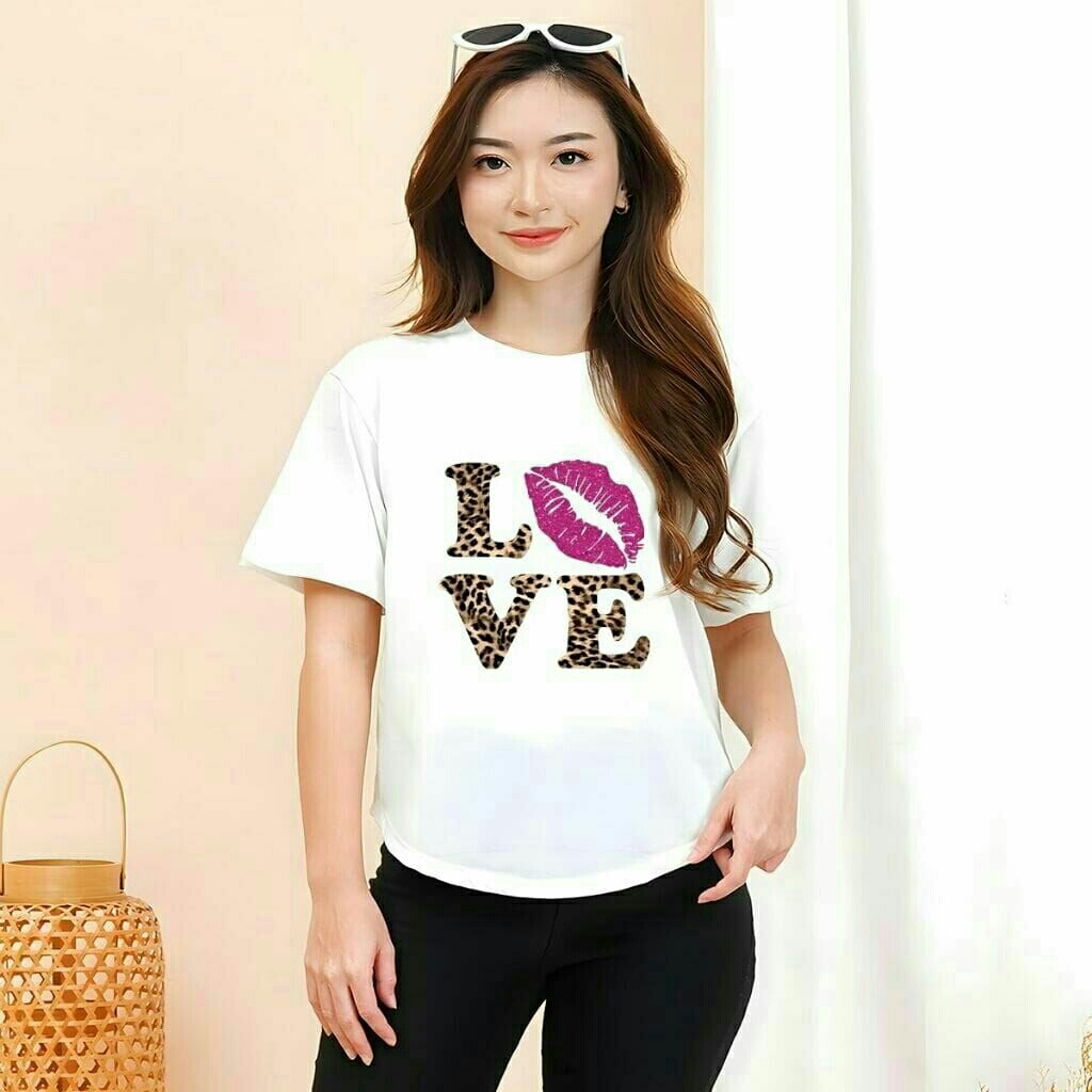 Koas oblong oval wanita/atasan wanita/kaos oblong oval lengan pendek wanita/atasan wanita kekinian/k