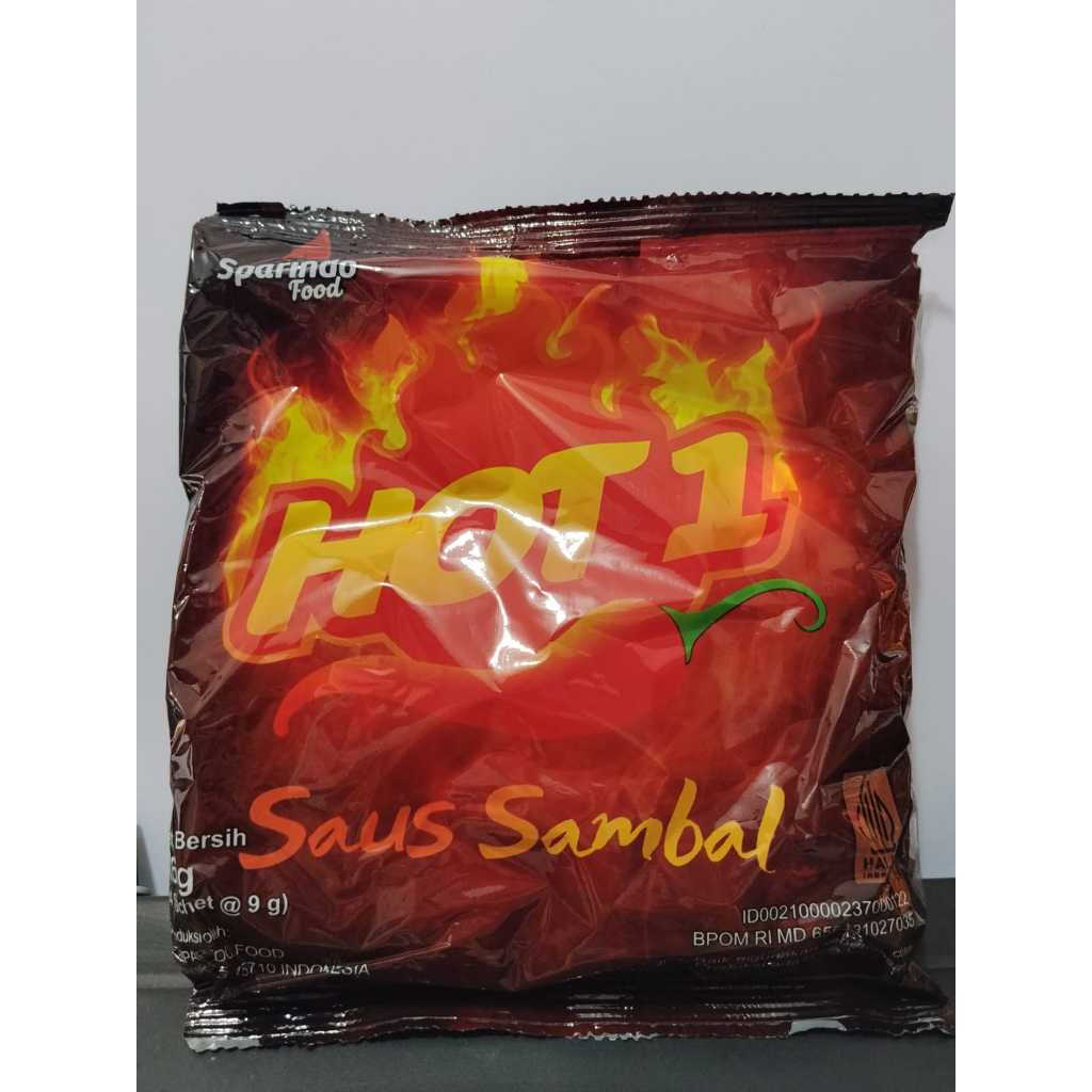 HOT1 Sambel Stick 9gr 24pc / Saos Hot 1 Saset/Saos sambel sachet hot 1 isi 24pcs