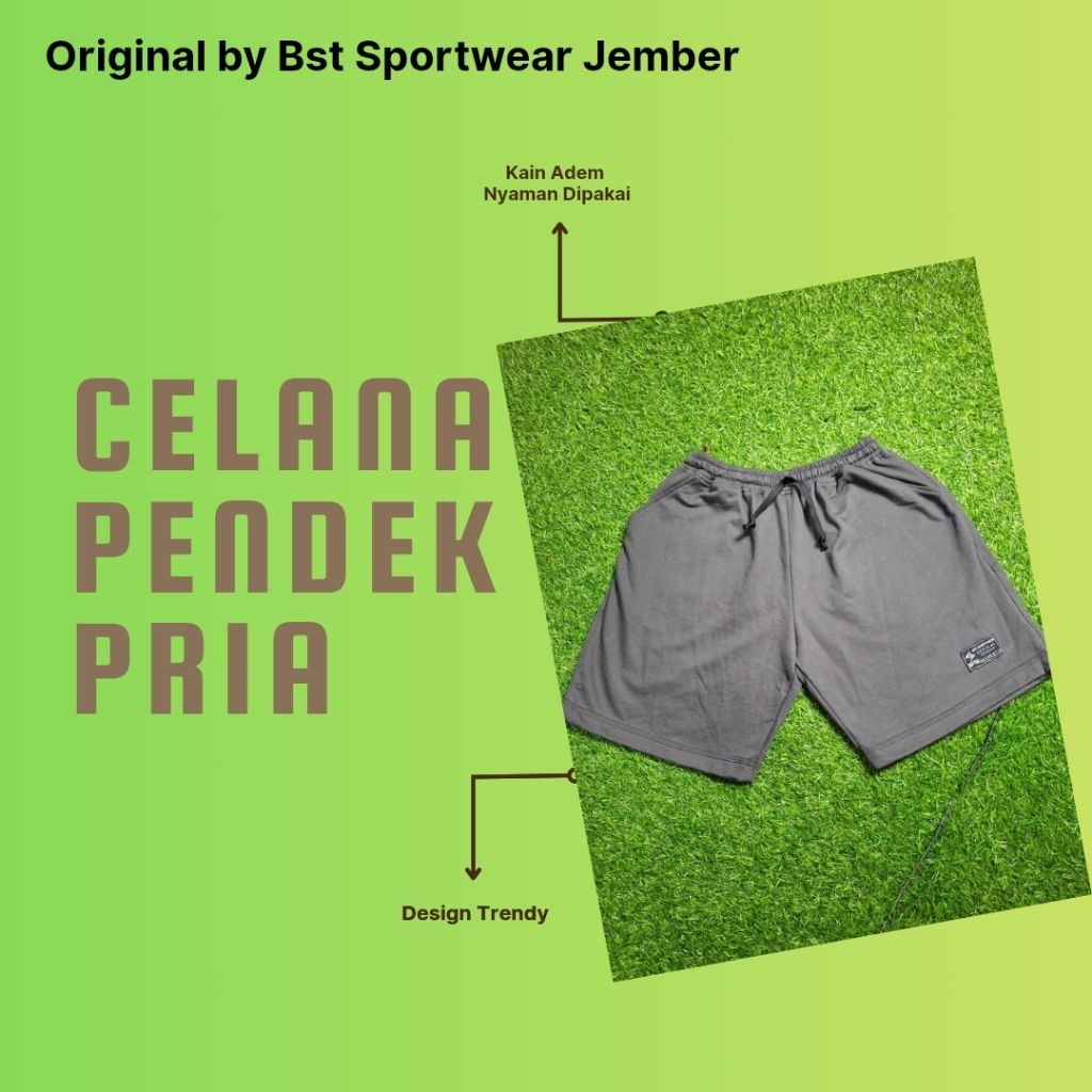 Celana Pendek Pria bahan baby terry