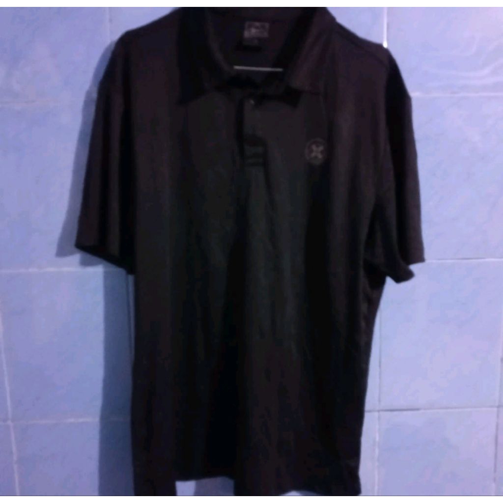 kaos polo hitam drifit brand EXR