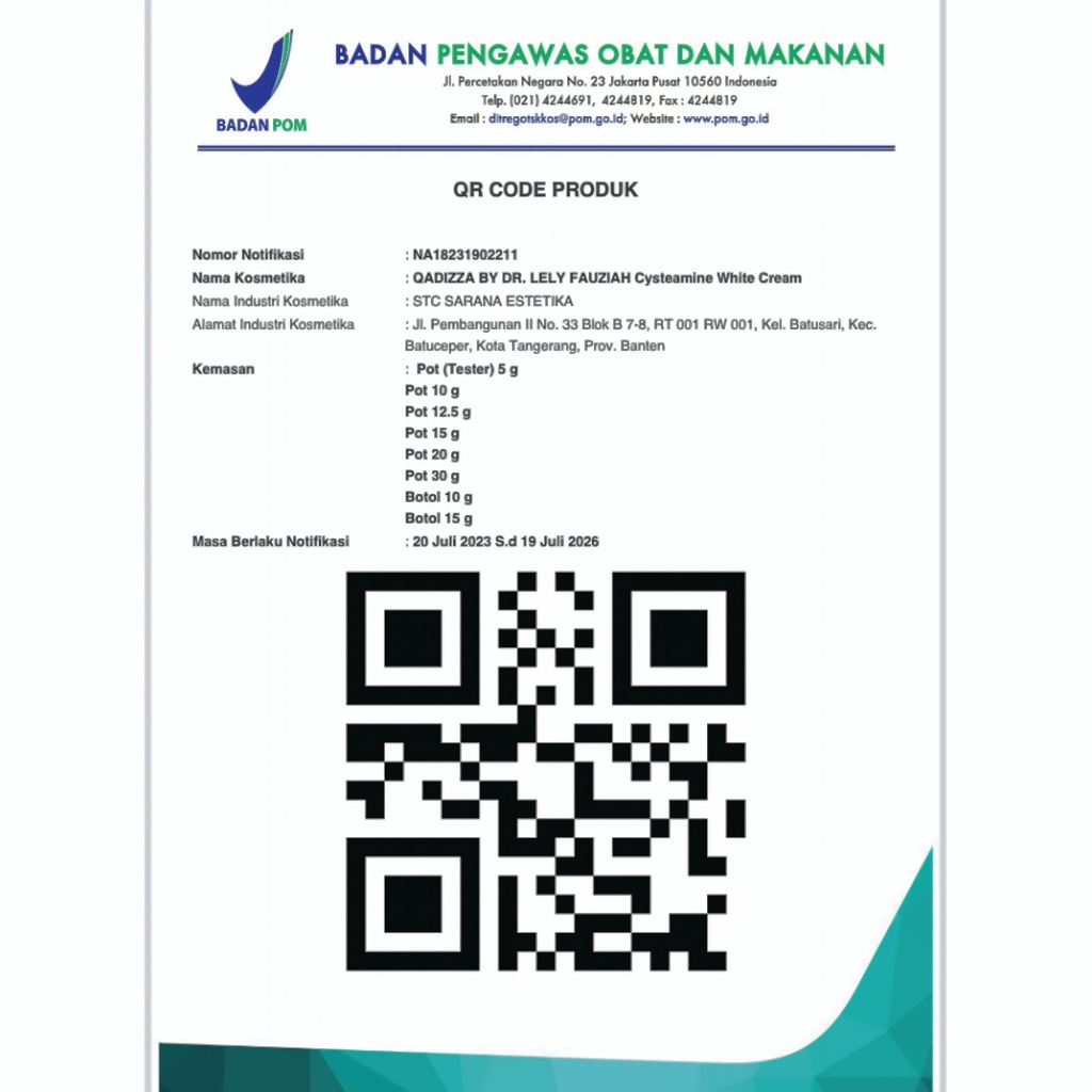 [TRIPLE KOMBO LEBIH HEMAT] QADIZZA PAKET TRIPLE KOMBO (CYSTEAMINE WHITE 5% Cysteamine HCl + TRIPLE B