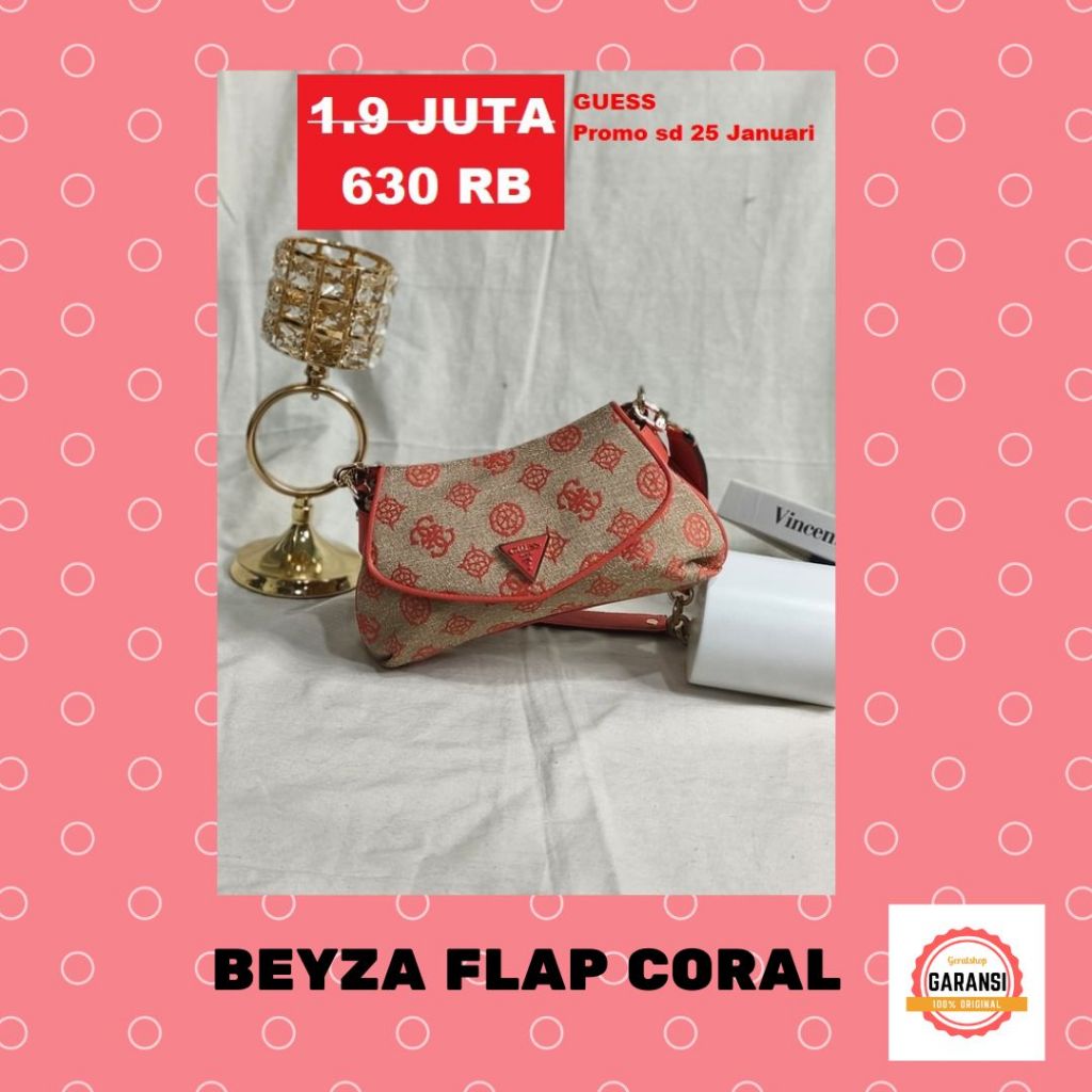 Tas Guess seri BEYZA FLAP shoulder bag 100% Original Store