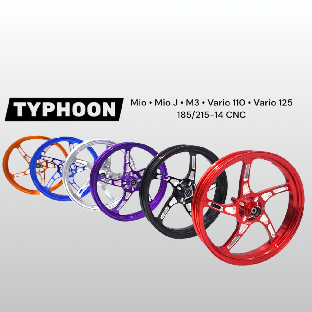 Velg Racing VOX TYPHOON 160/185x14 & 185/215x14 Sporty Smile Xeon Mio M3 GEAR Soul Fino Mio J Vario 
