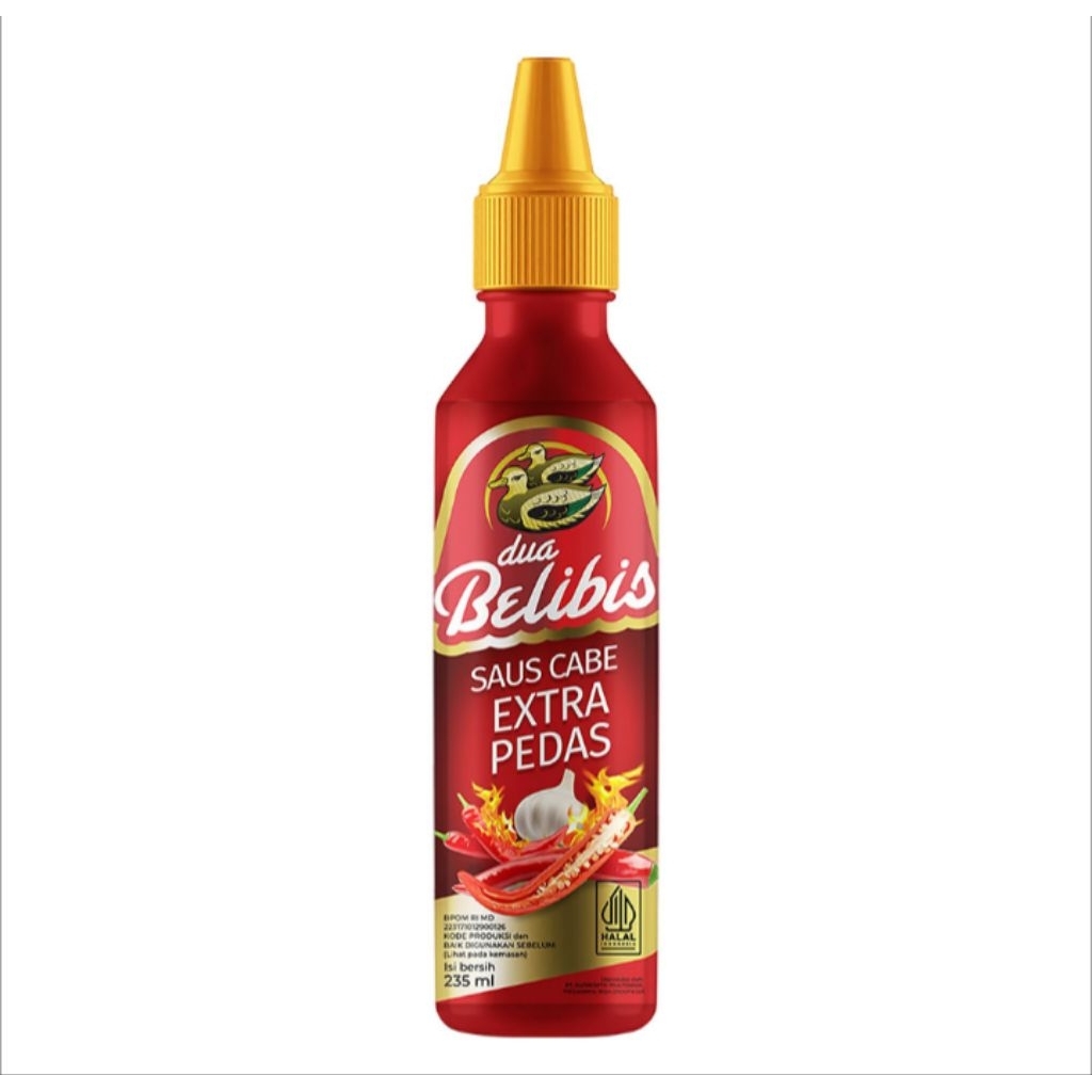 Dua Belibis Saus Cabe Extra Pedas Botol 235 ml