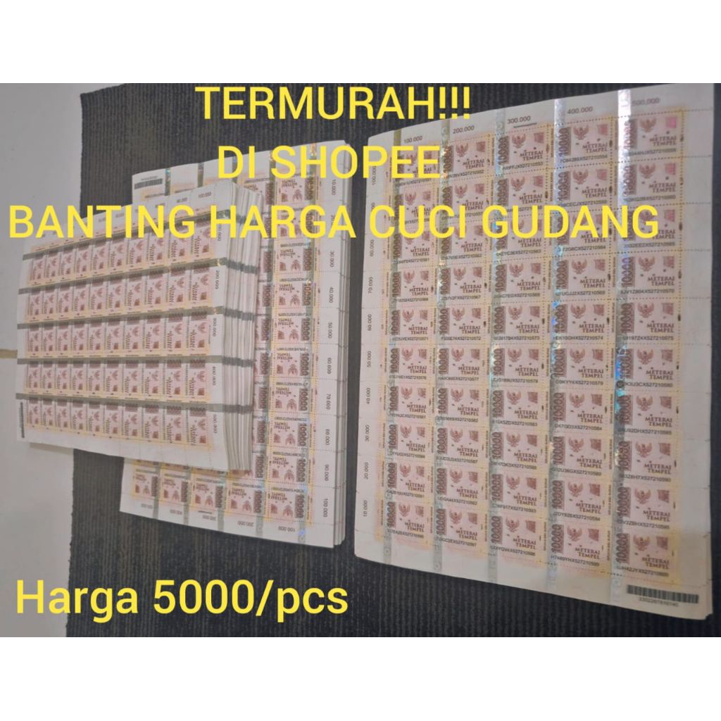 meterai tempel 10.lembar 500 pcs
