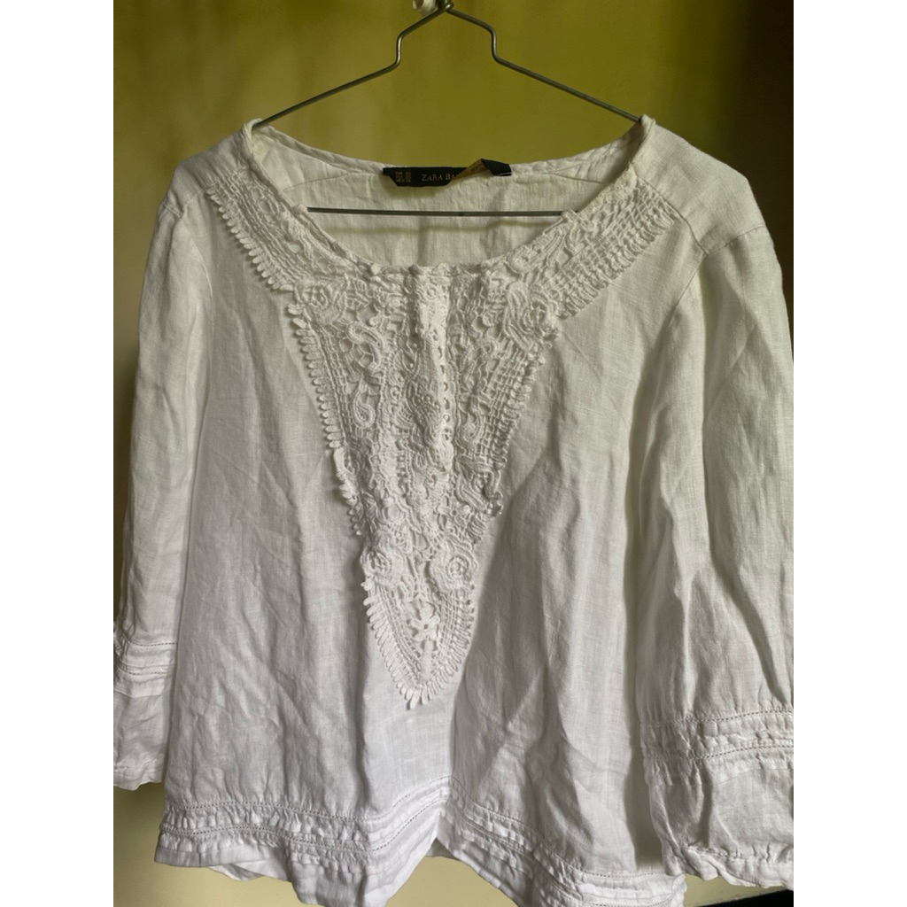 atasan zara basic putih